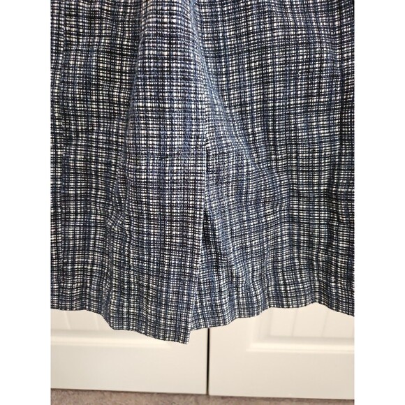 Talbots Navy Blue Textured Tweed Linen Cotton Sleeveless Sheath Dress Size 12 - Picture 5 of 9